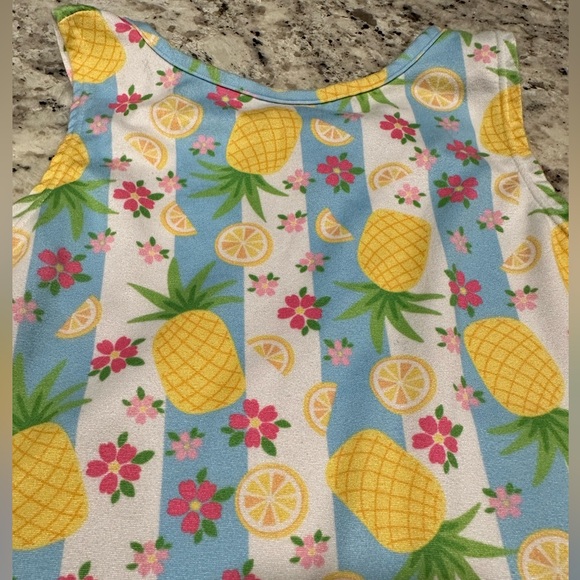 Maisonette Original Flap Happy UPF 50 Jilian A-Line Pineapple Dress Size 3 - Picture 3 of 5